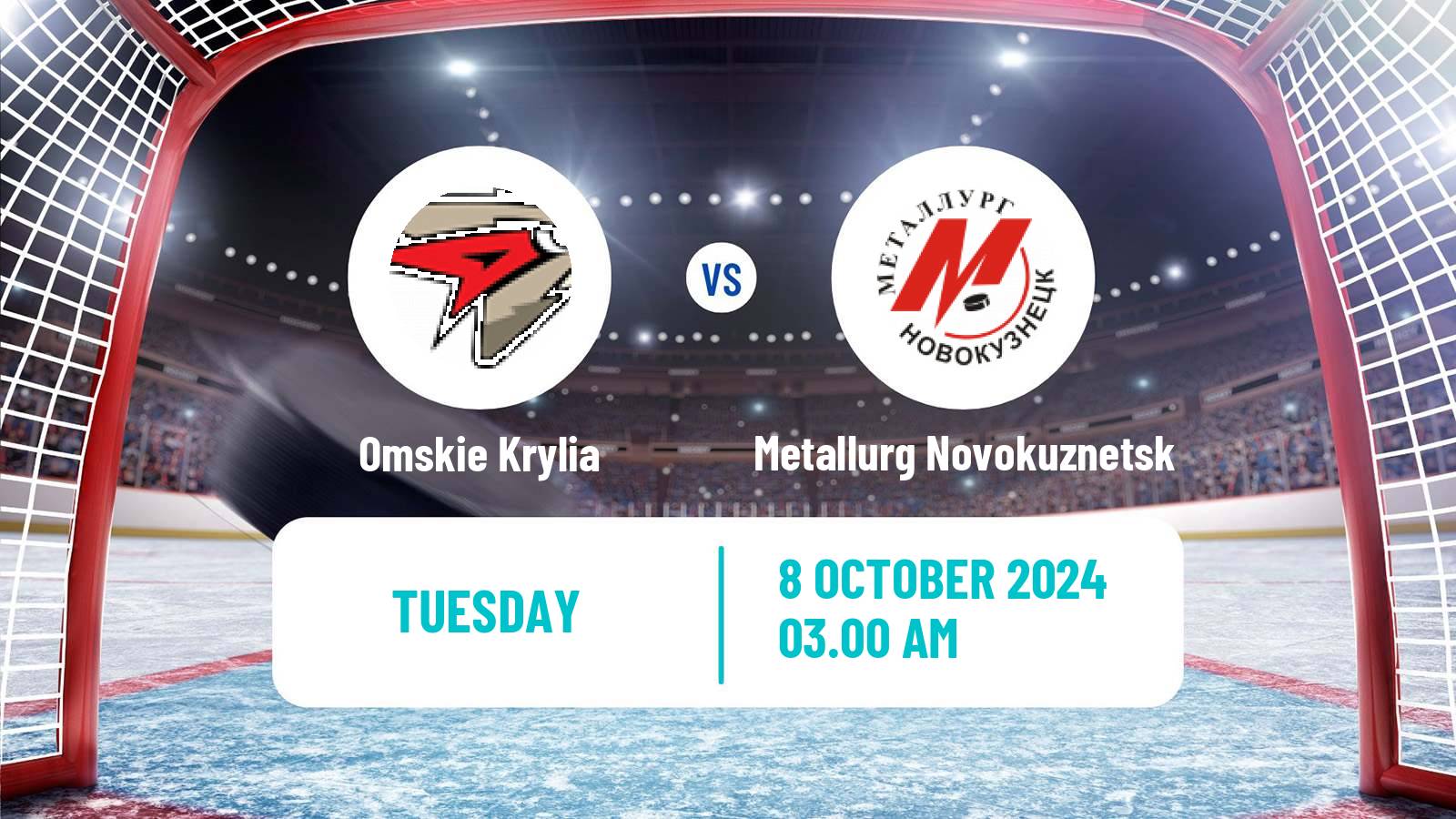 Hockey VHL Omskie Krylia - Metallurg Novokuznetsk