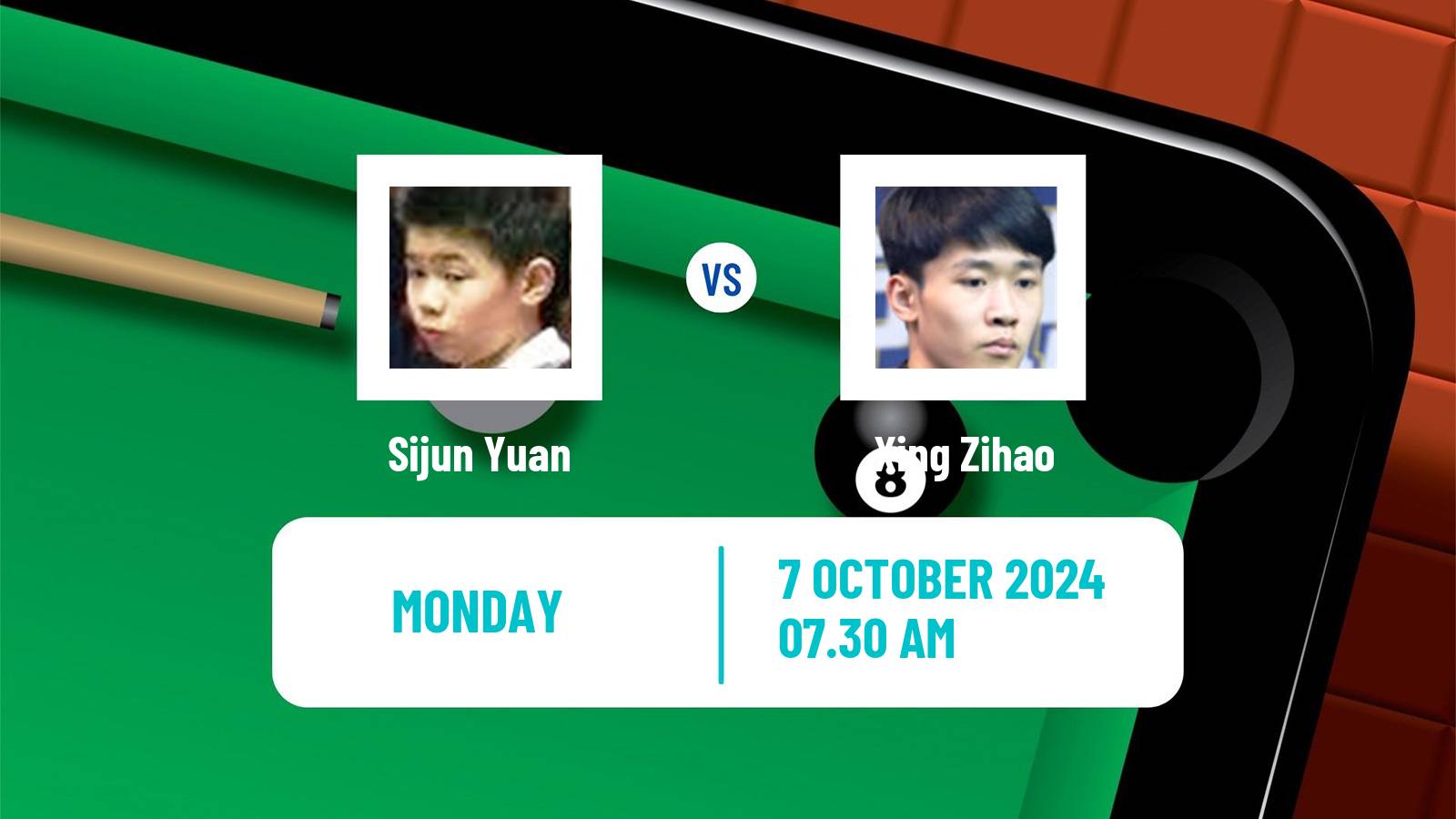 Snooker Wuhan Open Sijun Yuan - Xing Zihao