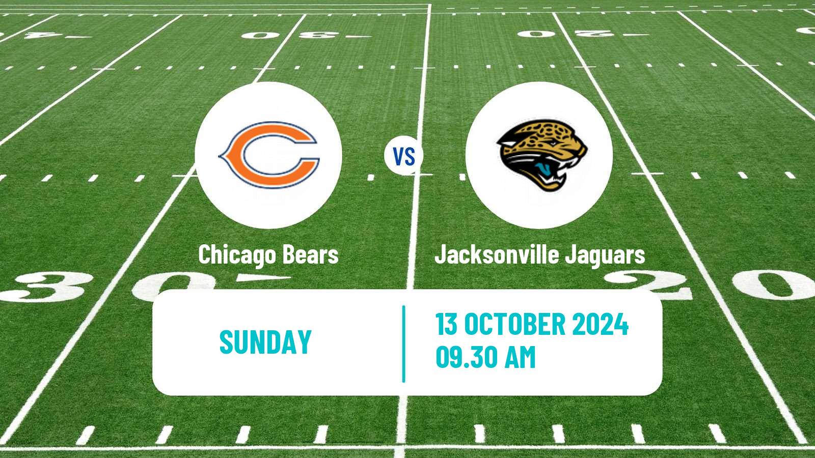 American football NFL Chicago Bears - Jacksonville Jaguars