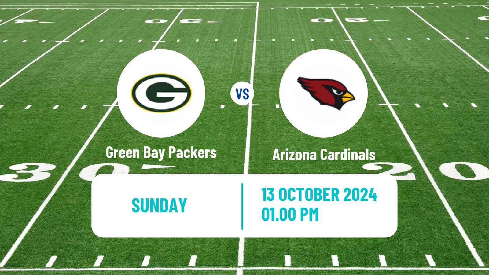 American football NFL Green Bay Packers - Arizona Cardinals