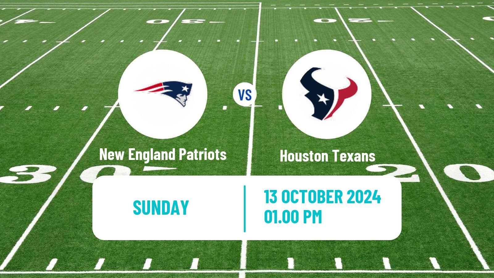 American football NFL New England Patriots - Houston Texans