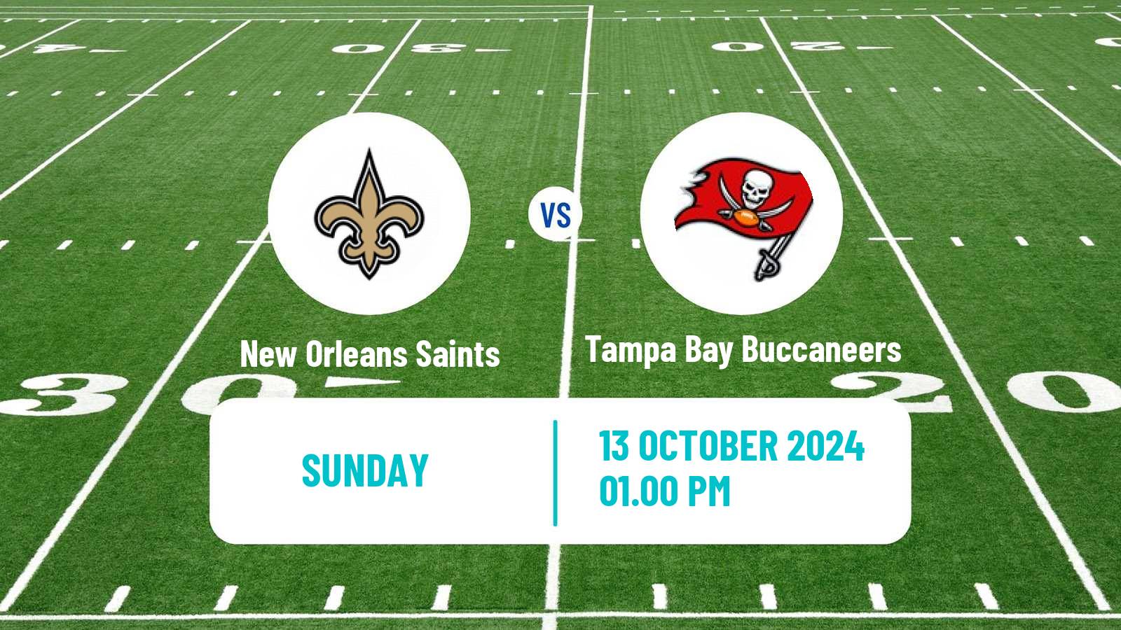 American football NFL New Orleans Saints - Tampa Bay Buccaneers