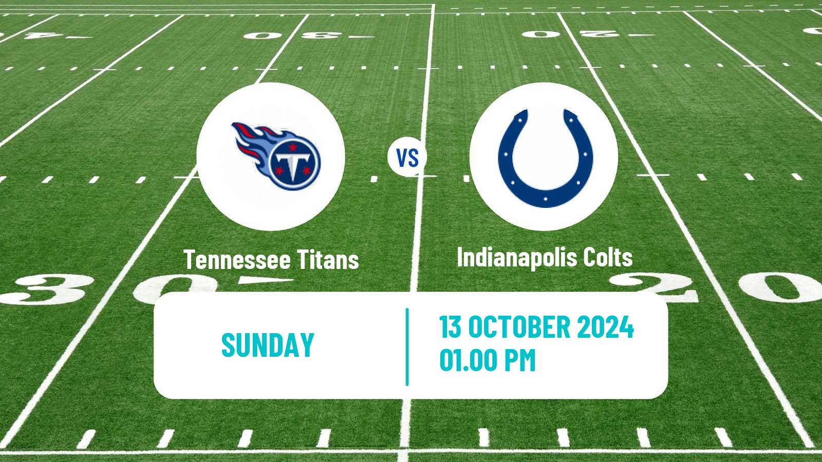 American football NFL Tennessee Titans - Indianapolis Colts