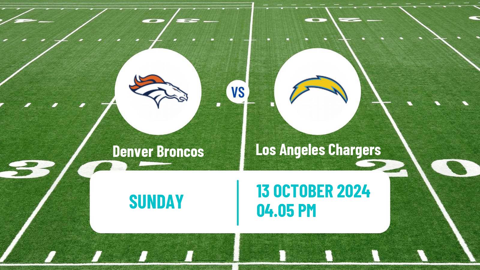 American football NFL Denver Broncos - Los Angeles Chargers