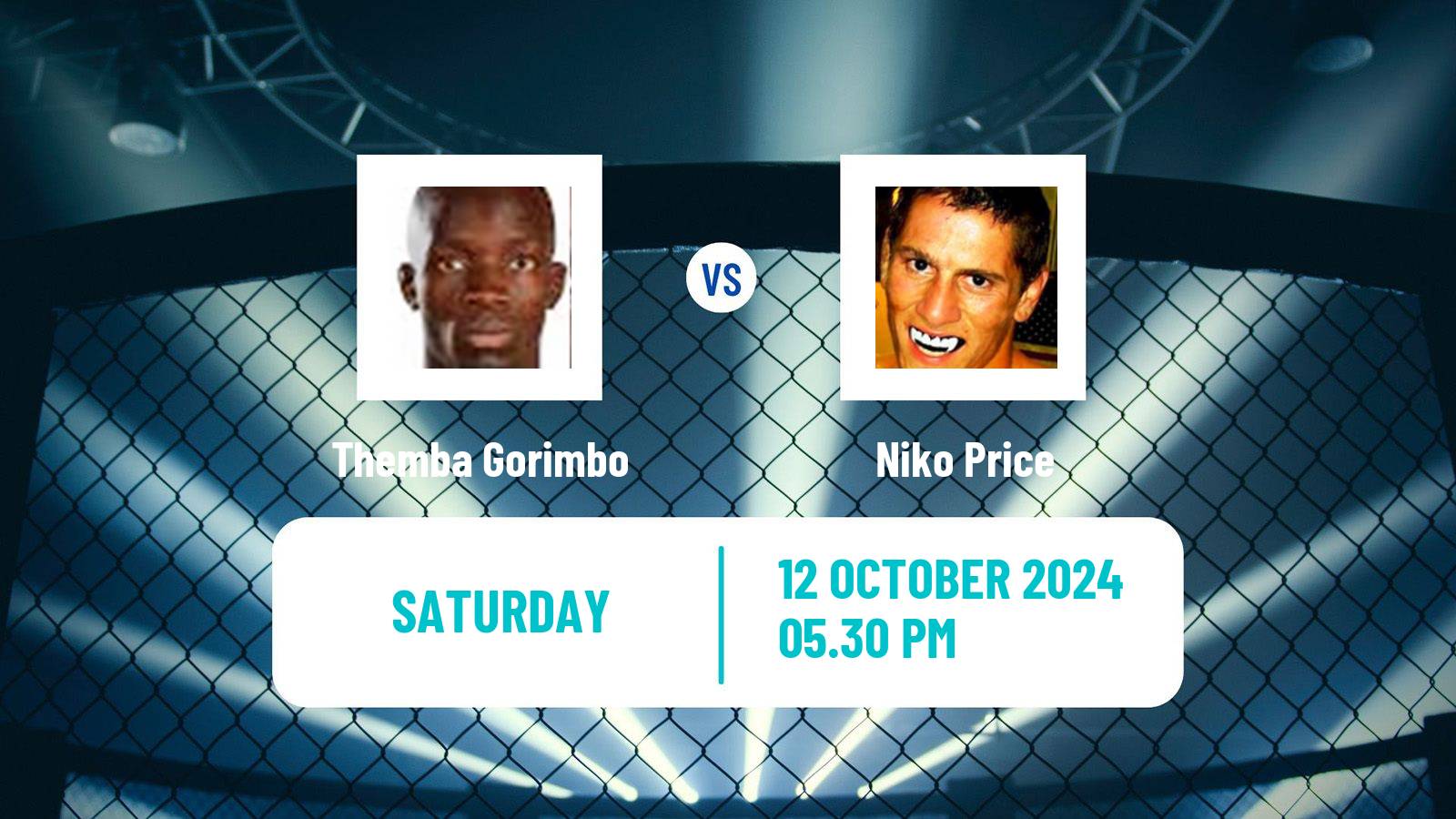 MMA Welterweight UFC Men Themba Gorimbo - Niko Price