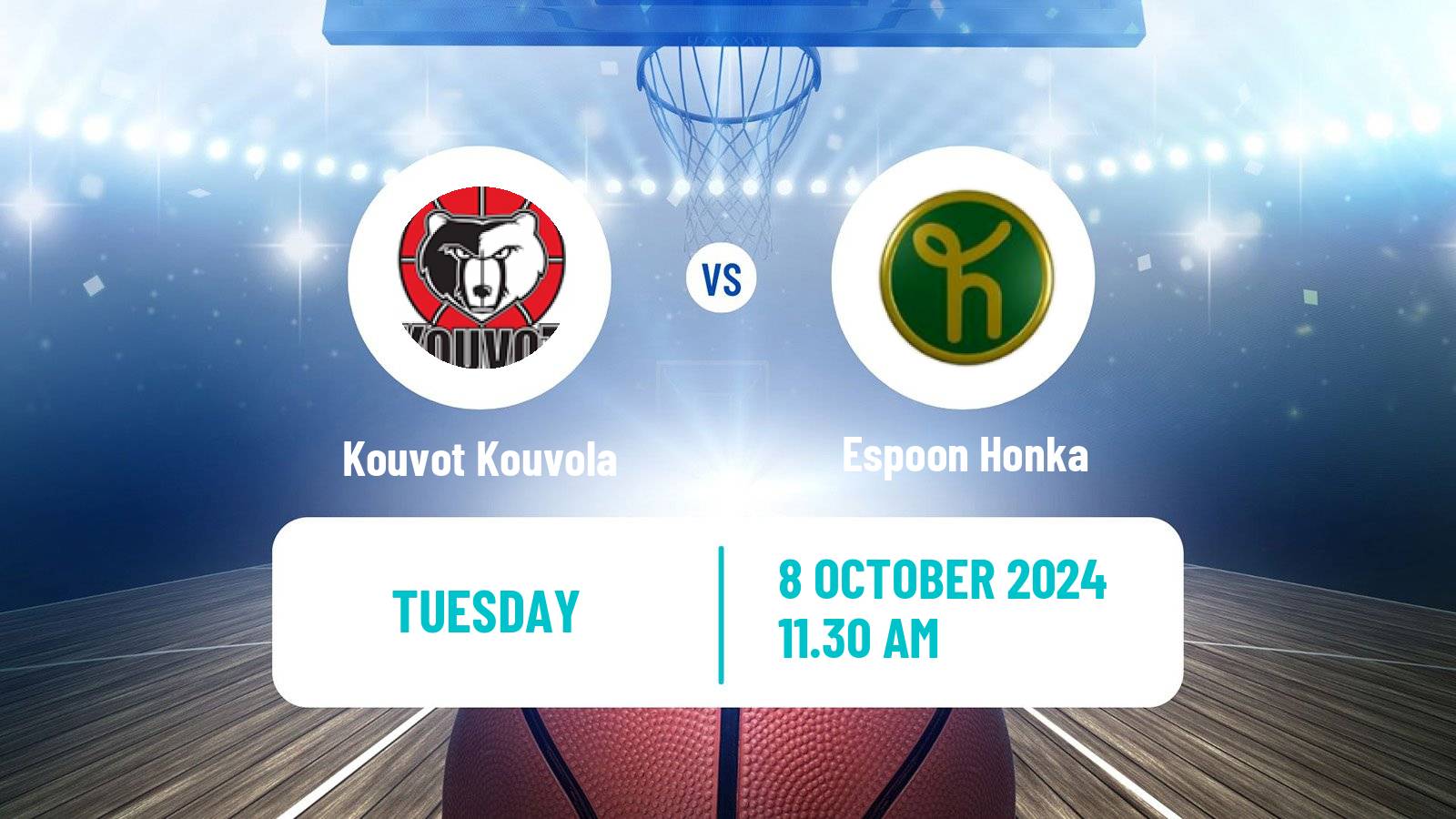 Basketball Finnish Korisliiga Kouvot Kouvola - Espoon Honka