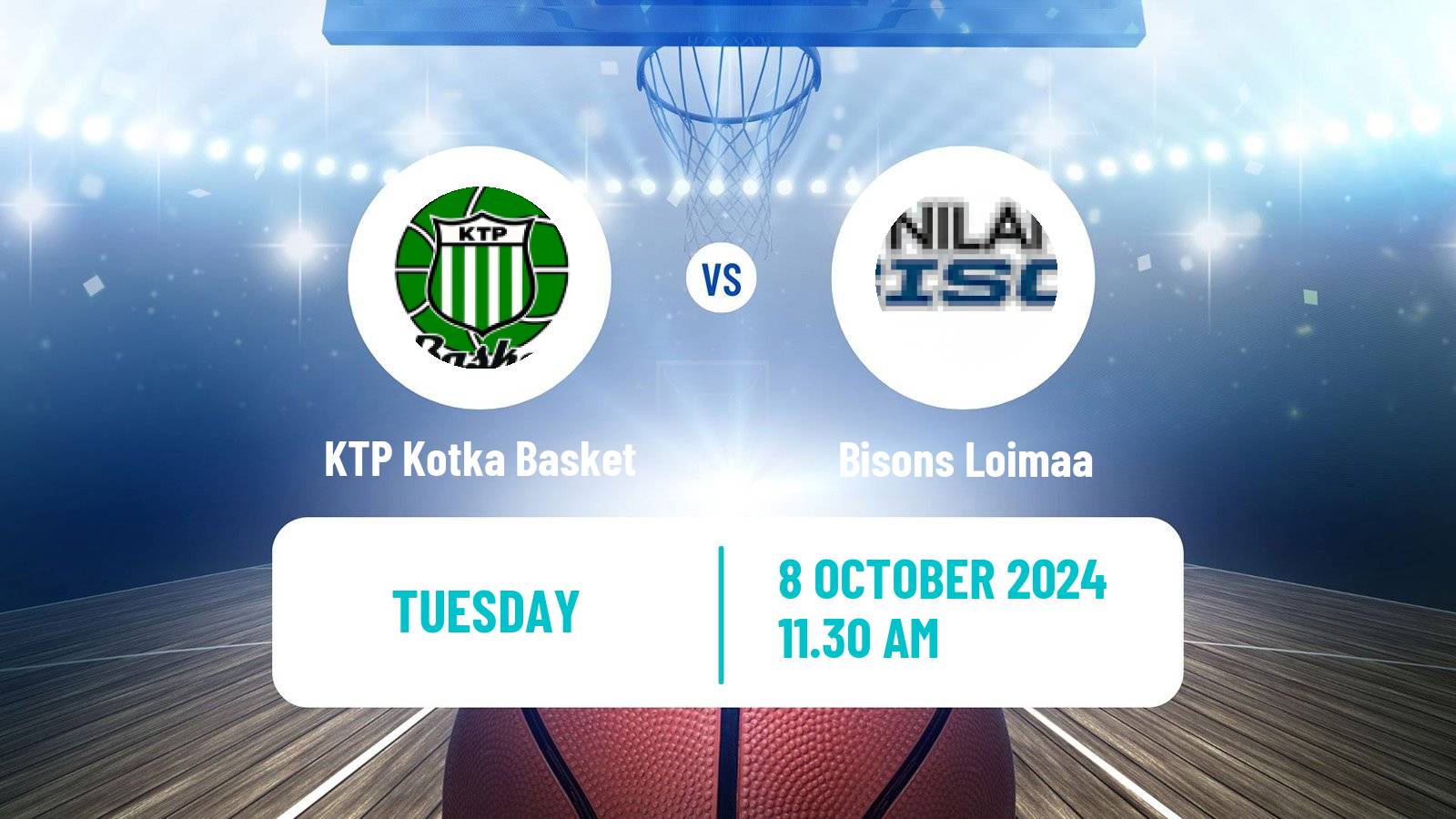 Basketball Finnish Korisliiga KTP Kotka Basket - Bisons Loimaa