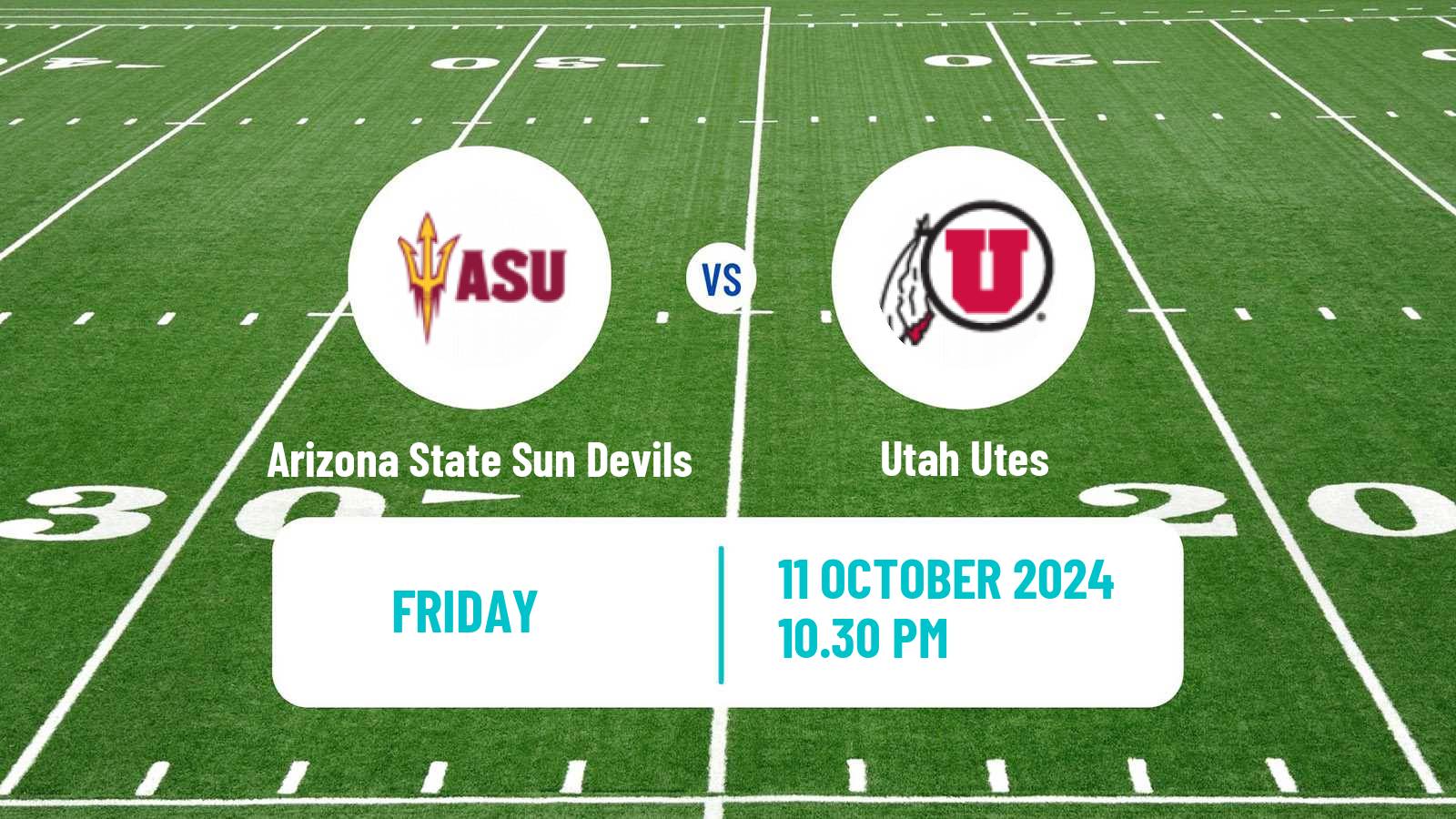 American football NCAA College Football Arizona State Sun Devils - Utah Utes