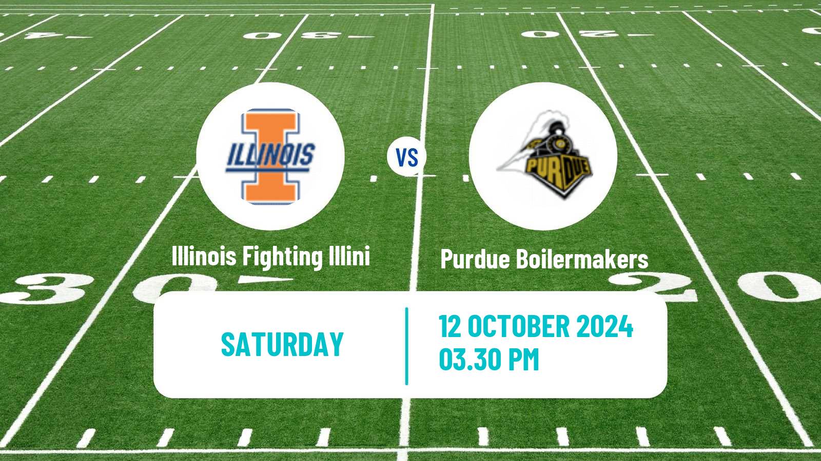 American football NCAA College Football Illinois Fighting Illini - Purdue Boilermakers