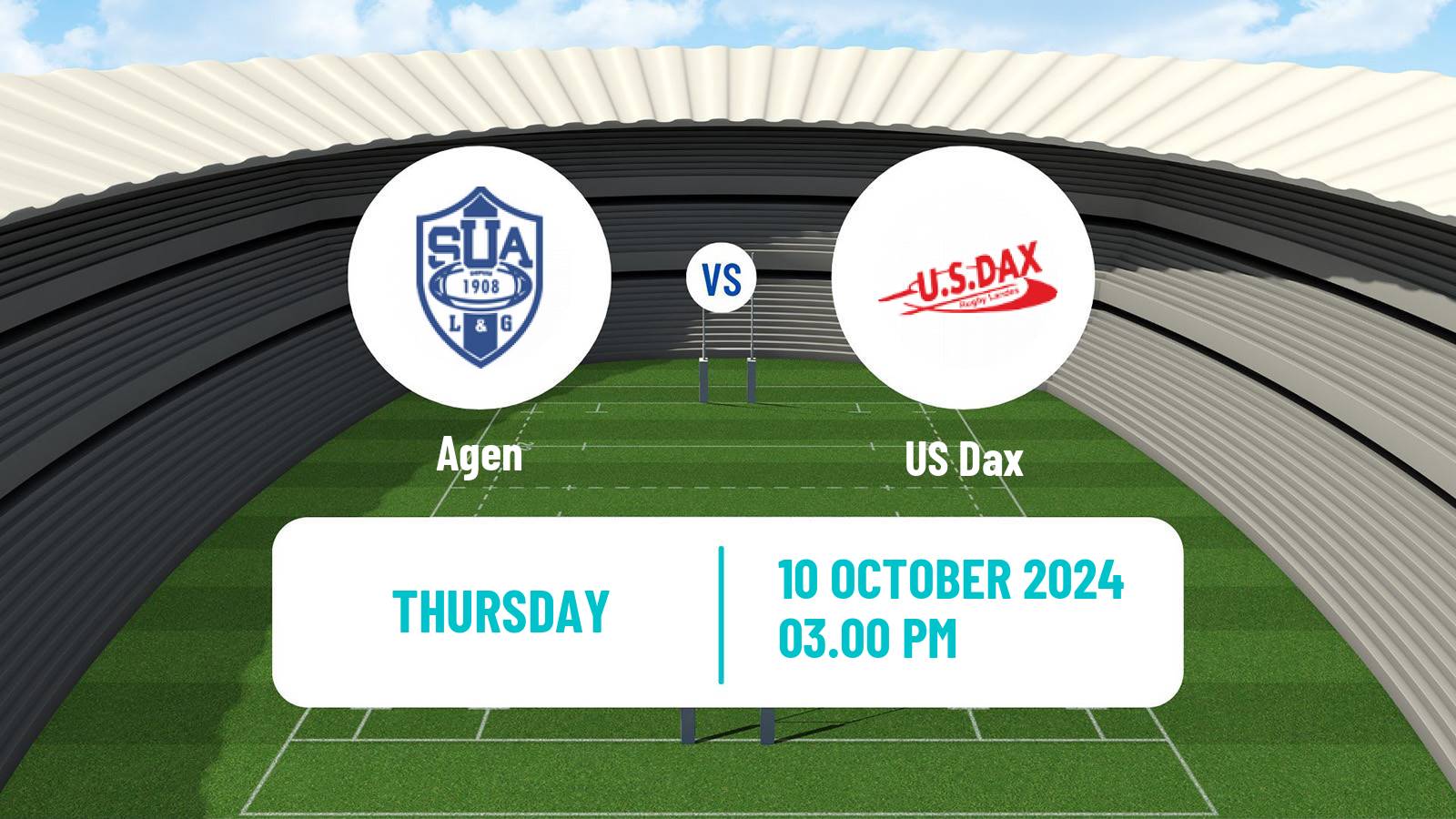 Rugby union French Pro D2 Agen - US Dax