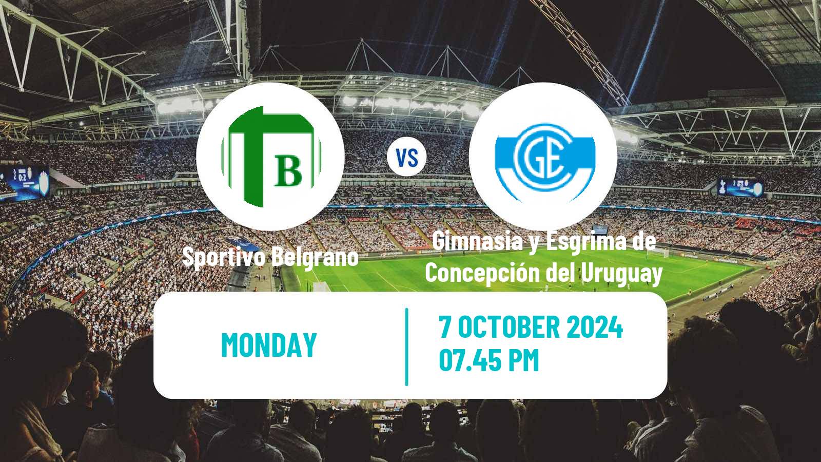 Soccer Argentinian Torneo Federal Sportivo Belgrano - Gimnasia y Esgrima de Concepción del Uruguay