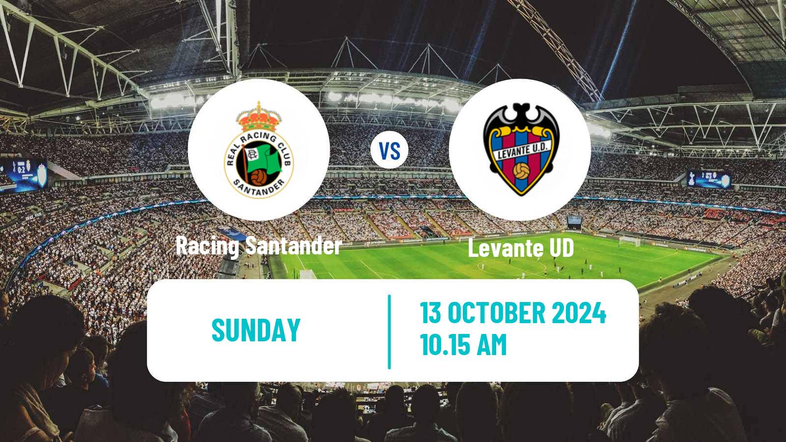 Soccer Spanish LaLiga2 Racing Santander - Levante