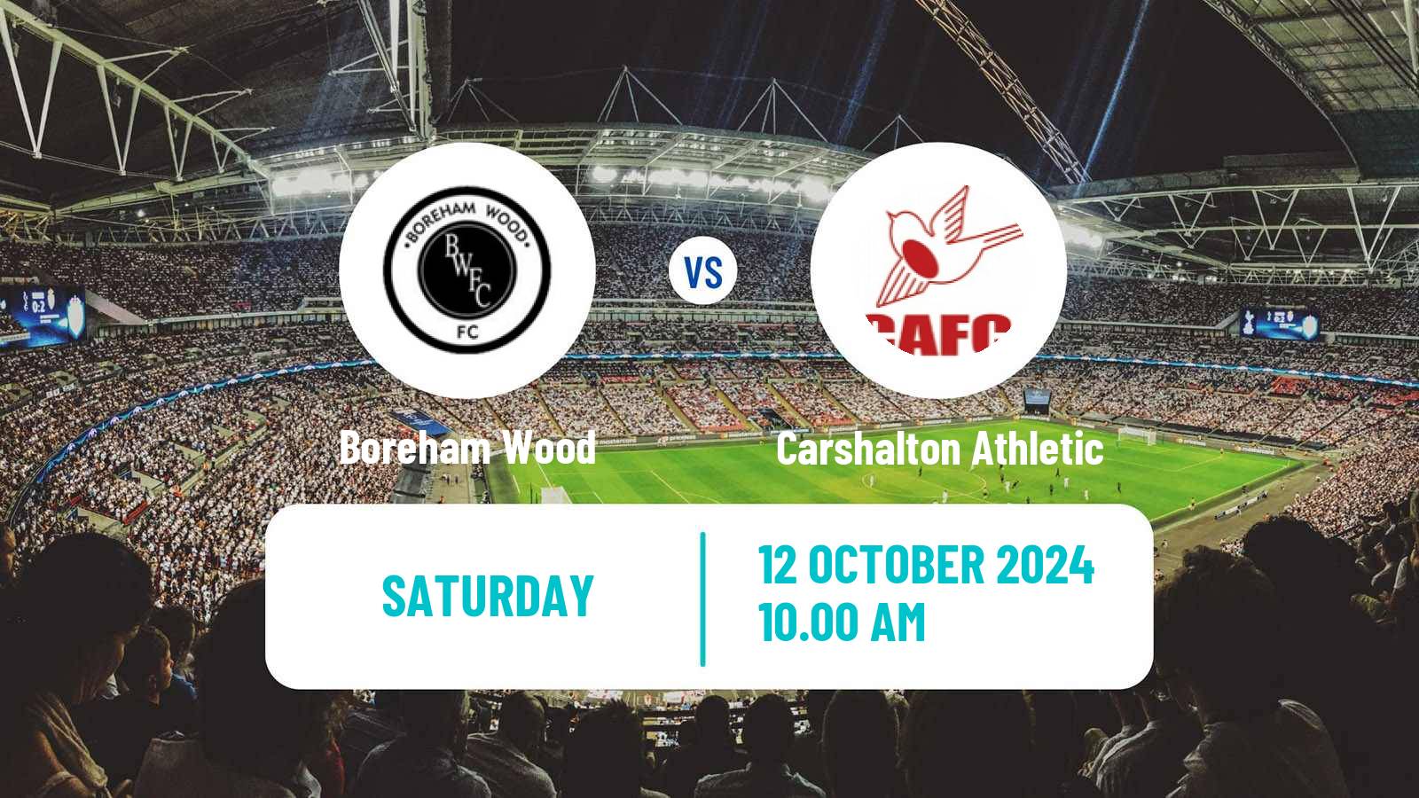 Soccer English FA Cup Boreham Wood - Carshalton Athletic