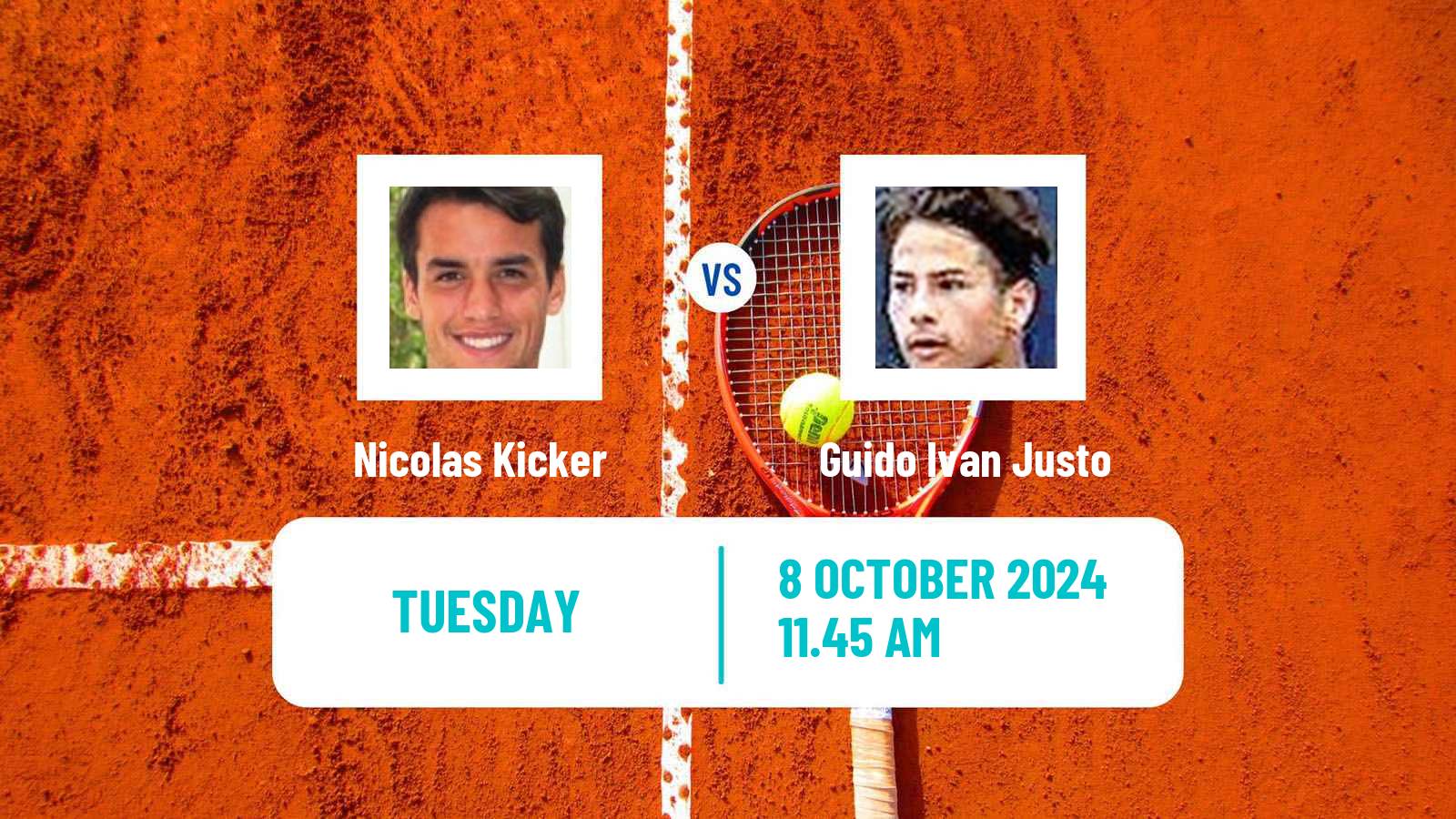 Tennis Villa Maria Challenger Men Nicolas Kicker - Guido Ivan Justo