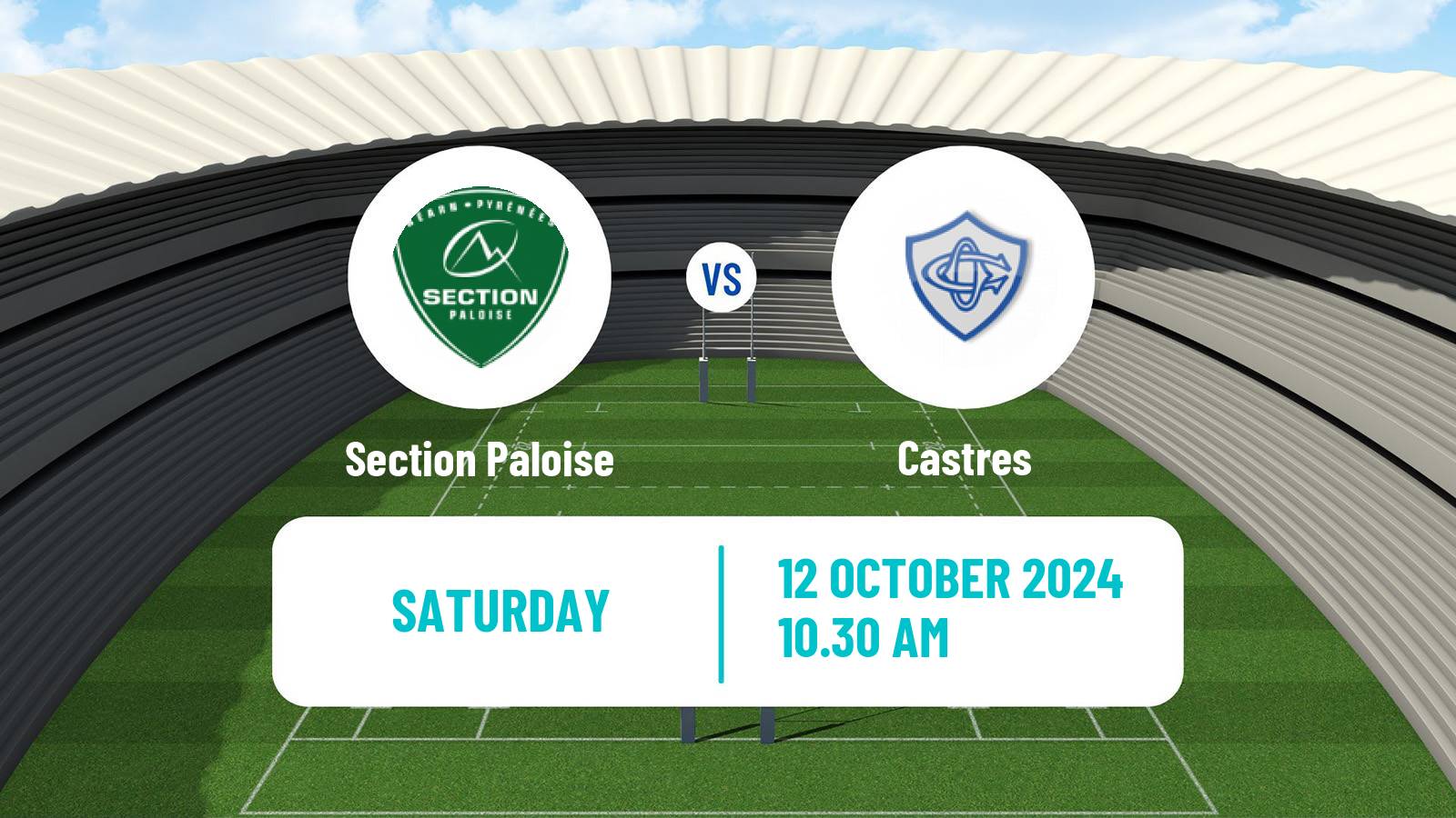 Rugby union French Top 14 Section Paloise - Castres