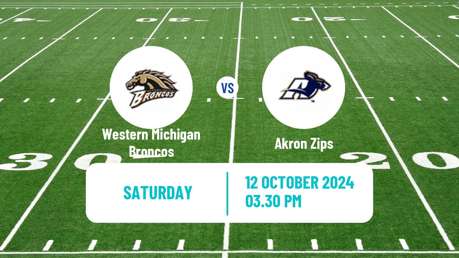 American football NCAA College Football Western Michigan Broncos - Akron Zips