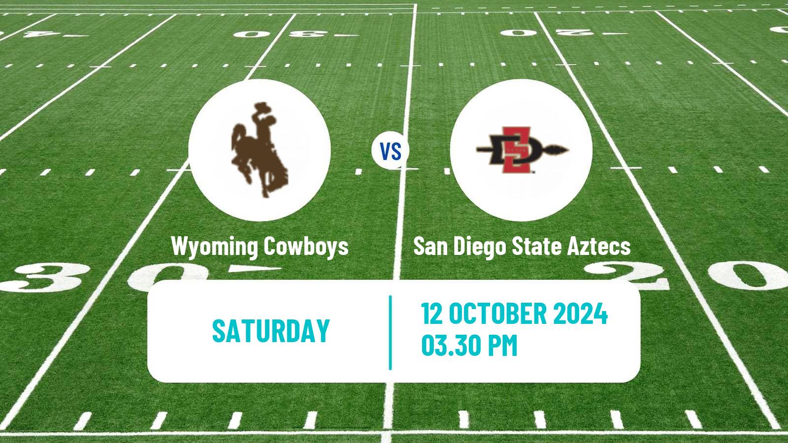 American football NCAA College Football Wyoming Cowboys - San Diego State Aztecs