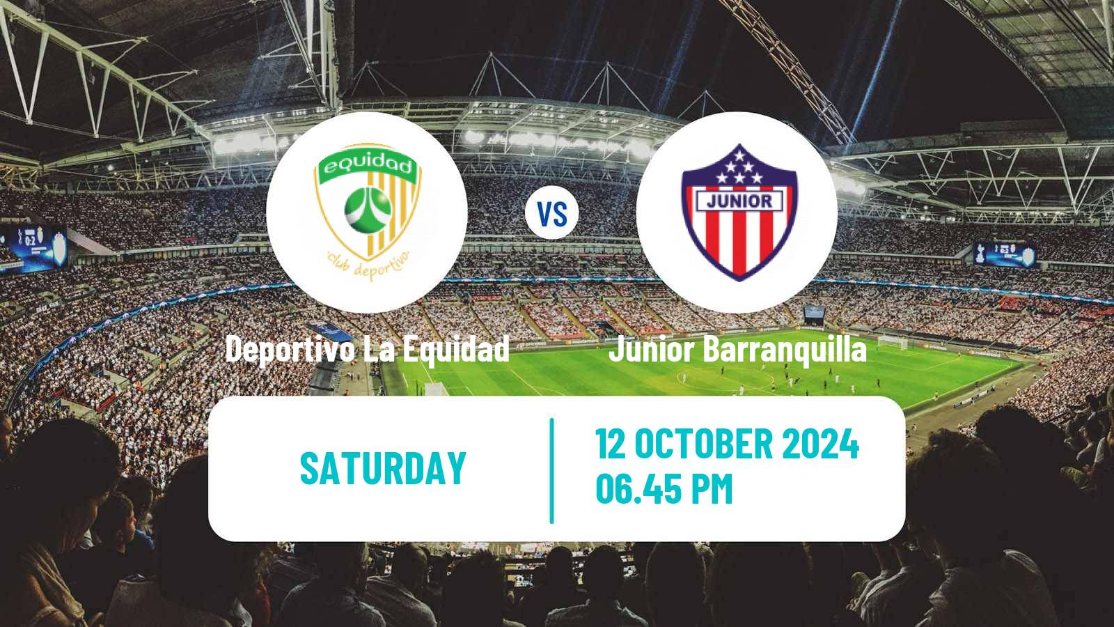 Soccer Colombian Primera A Deportivo La Equidad - Junior Barranquilla