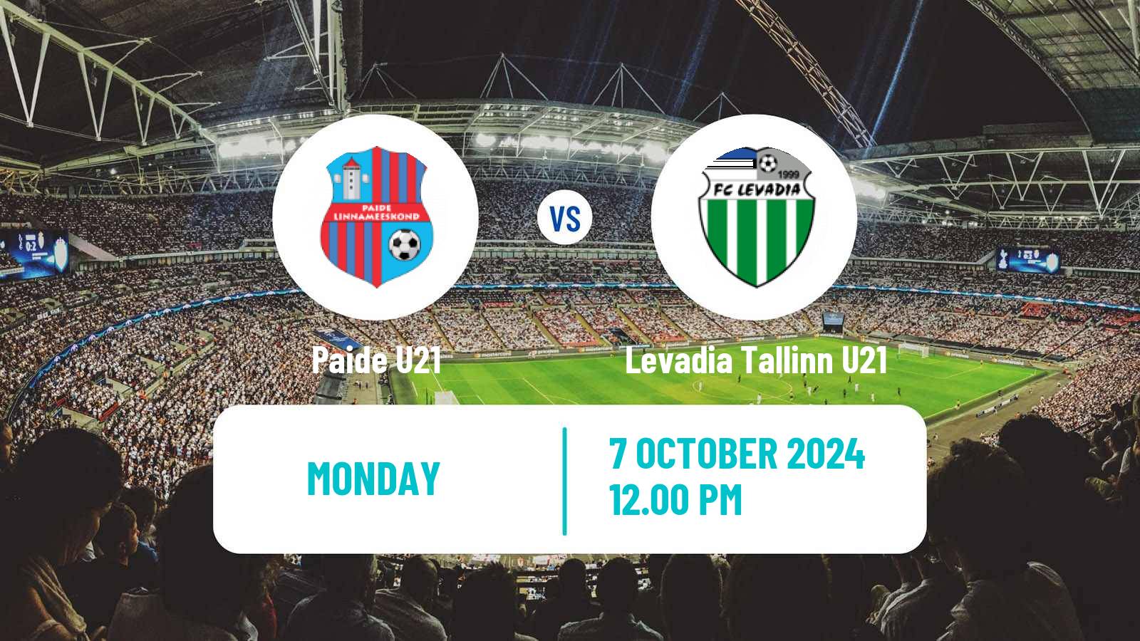 Soccer Estonian Esiliiga Paide U21 - Levadia Tallinn U21