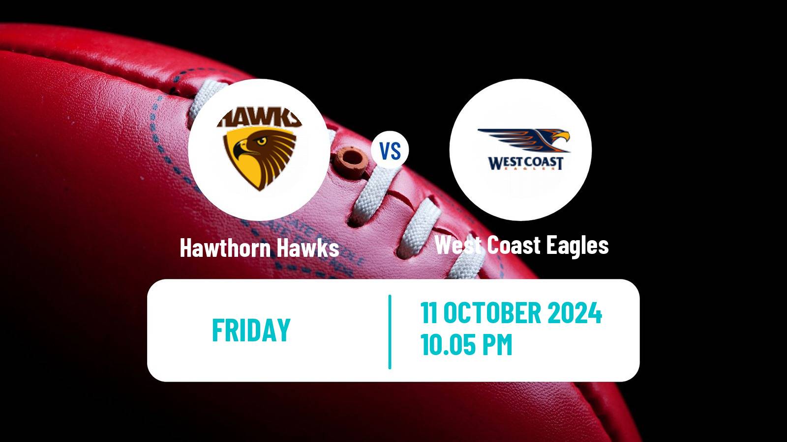 Aussie rules AFL Women Hawthorn Hawks - West Coast Eagles