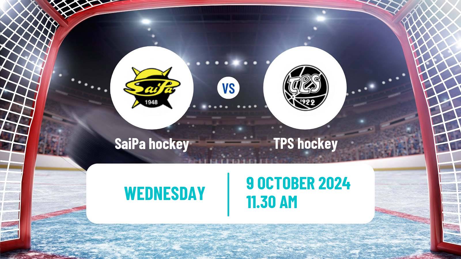 Hockey Finnish SM-liiga SaiPa - TPS