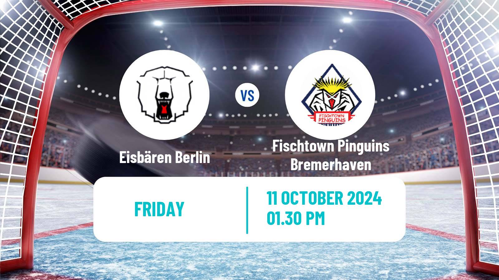 Hockey German Ice Hockey League Eisbären Berlin - Fischtown Pinguins Bremerhaven