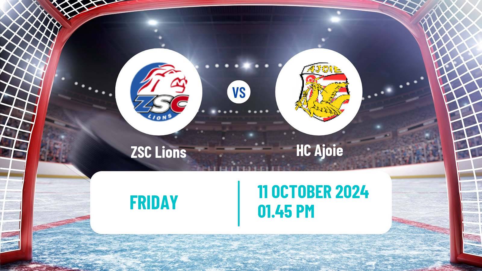 Hockey Swiss National League Hockey ZSC Lions - Ajoie