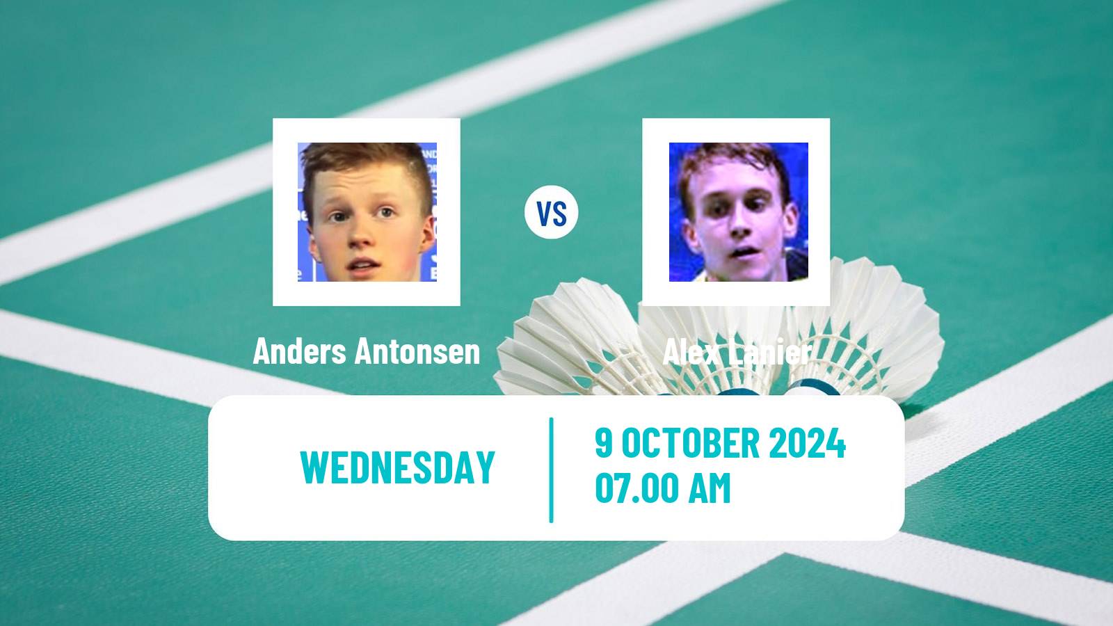 Badminton BWF World Tour Arctic Open Men Anders Antonsen - Alex Lanier