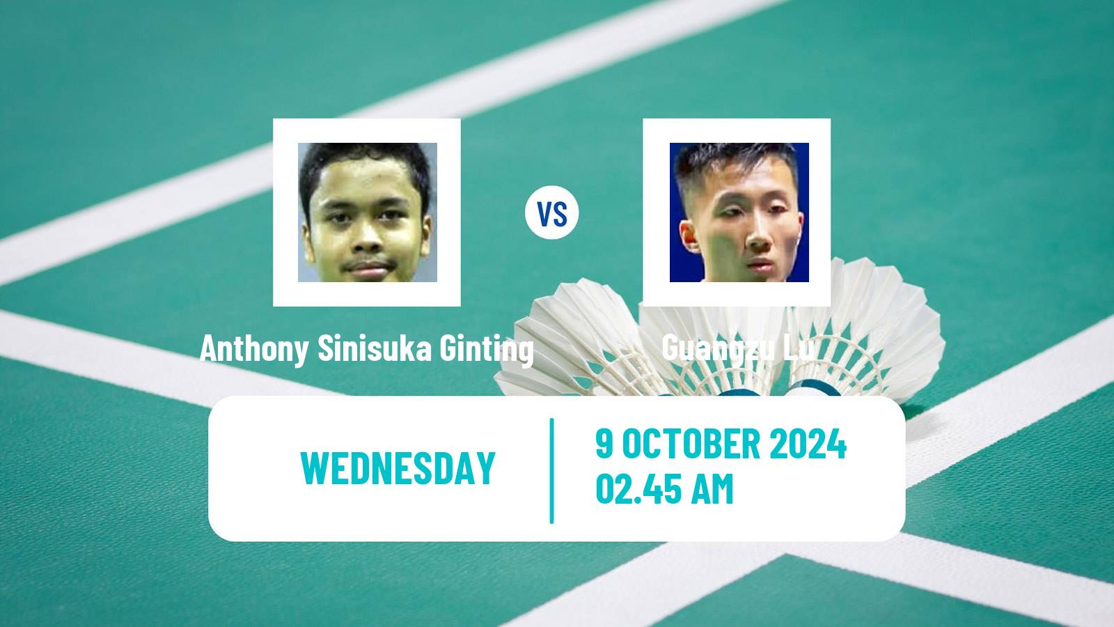 Badminton BWF World Tour Arctic Open Men Anthony Sinisuka Ginting - Guangzu Lu