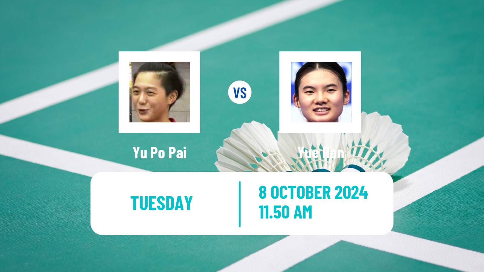 Badminton BWF World Tour Arctic Open Women Yu Po Pai - Yue Han