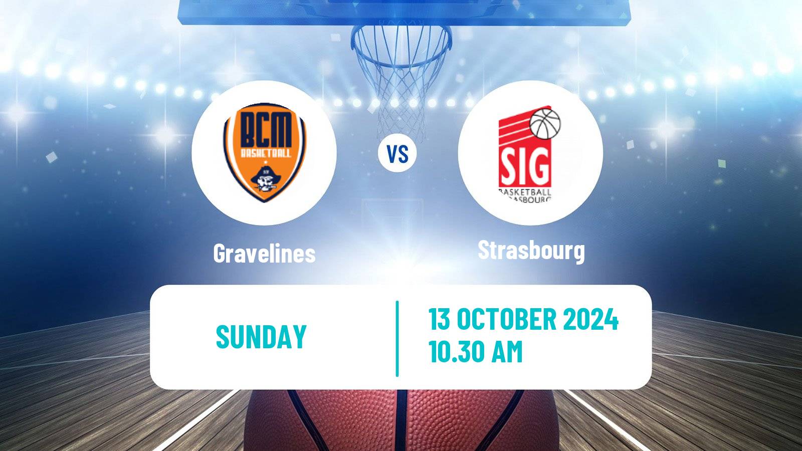 Basketball French LNB Gravelines - Strasbourg