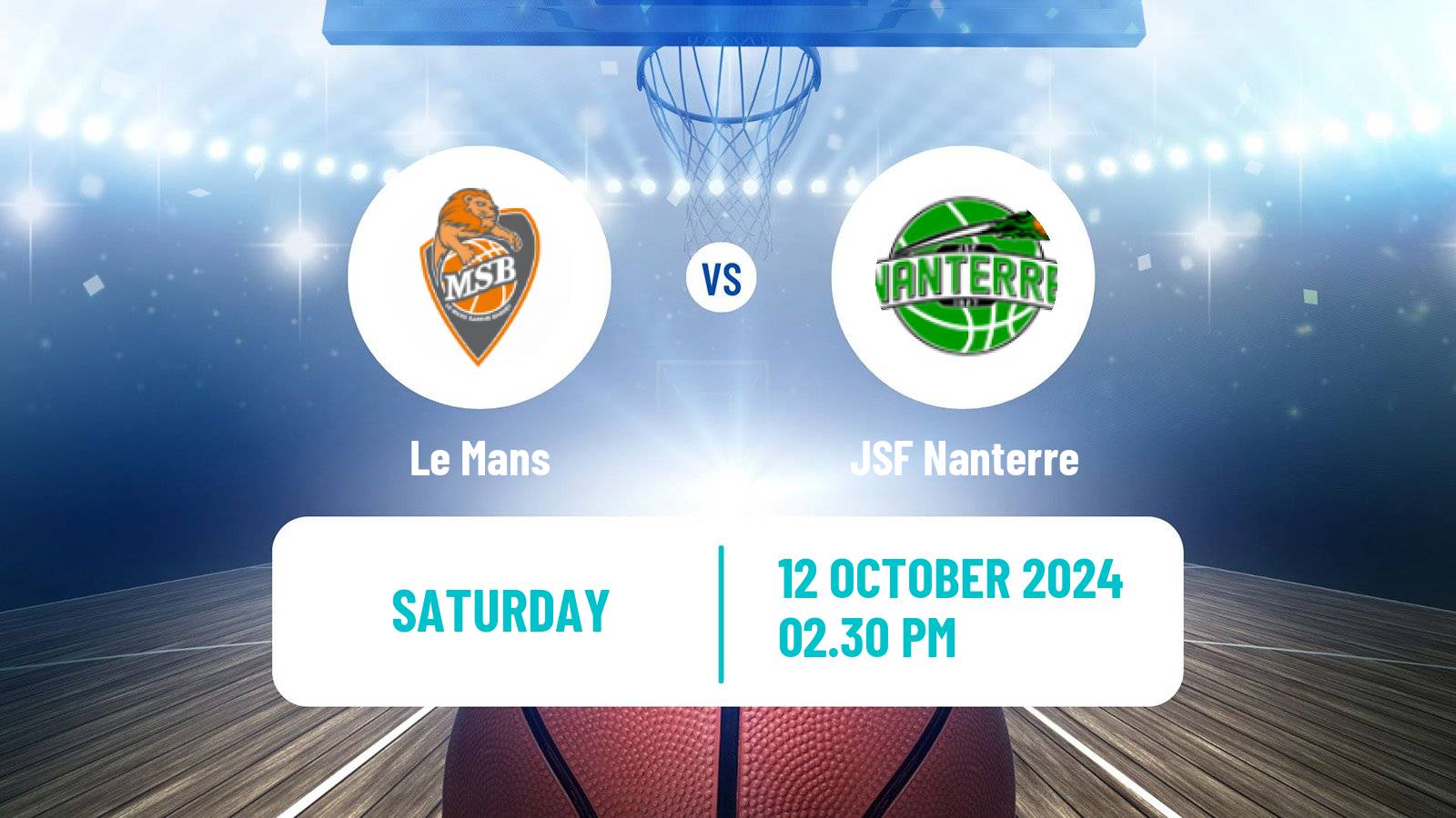 Basketball French LNB Le Mans - Nanterre