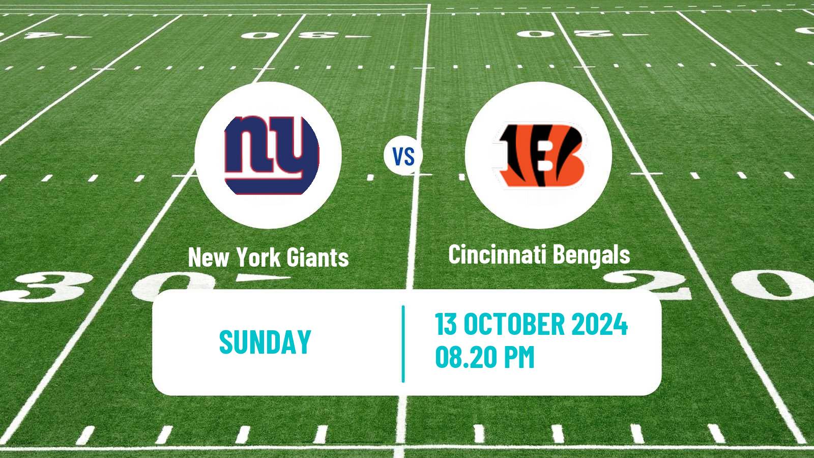 American football NFL New York Giants - Cincinnati Bengals