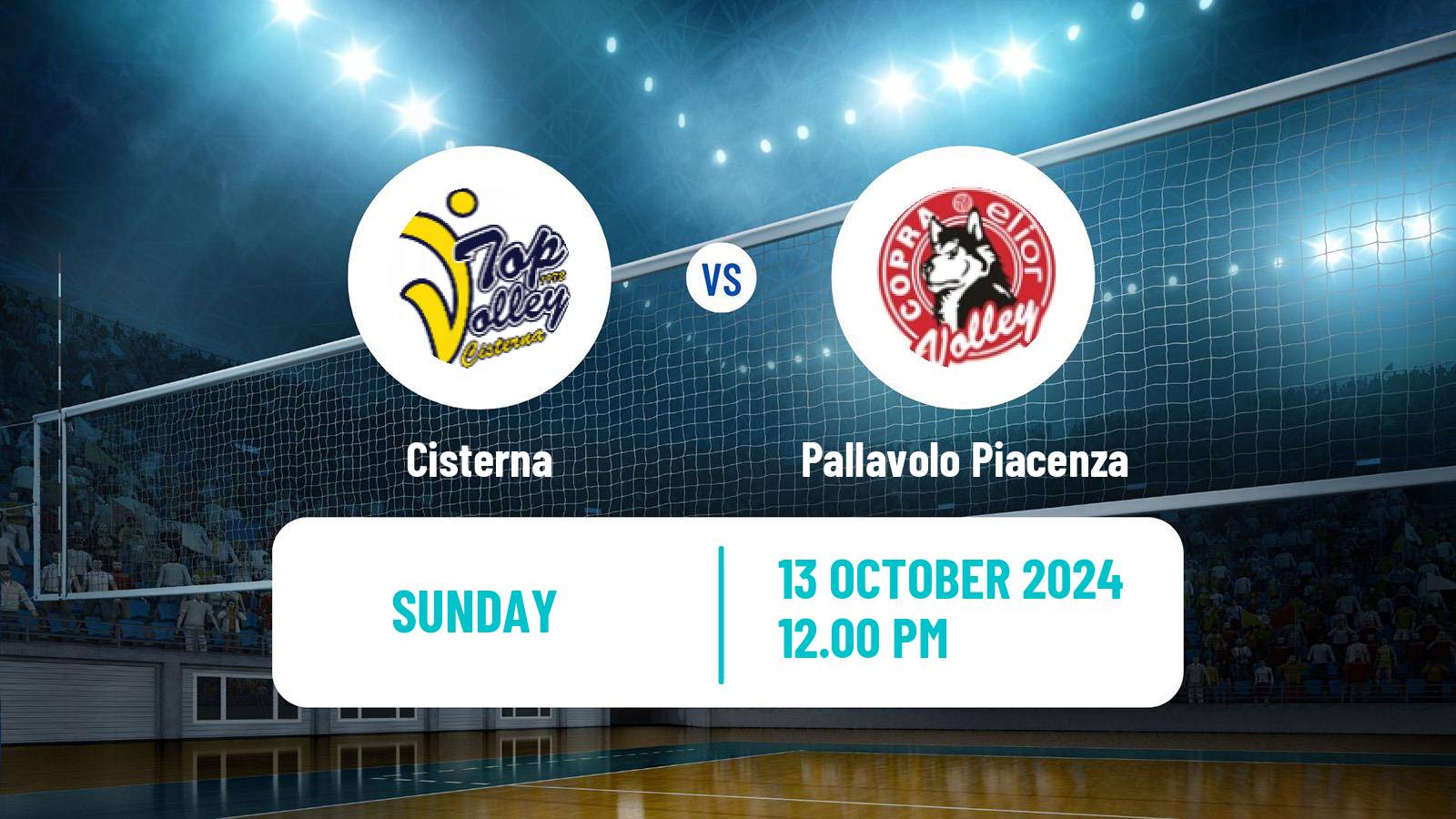 Volleyball Italian SuperLega Volleyball Cisterna - Pallavolo Piacenza