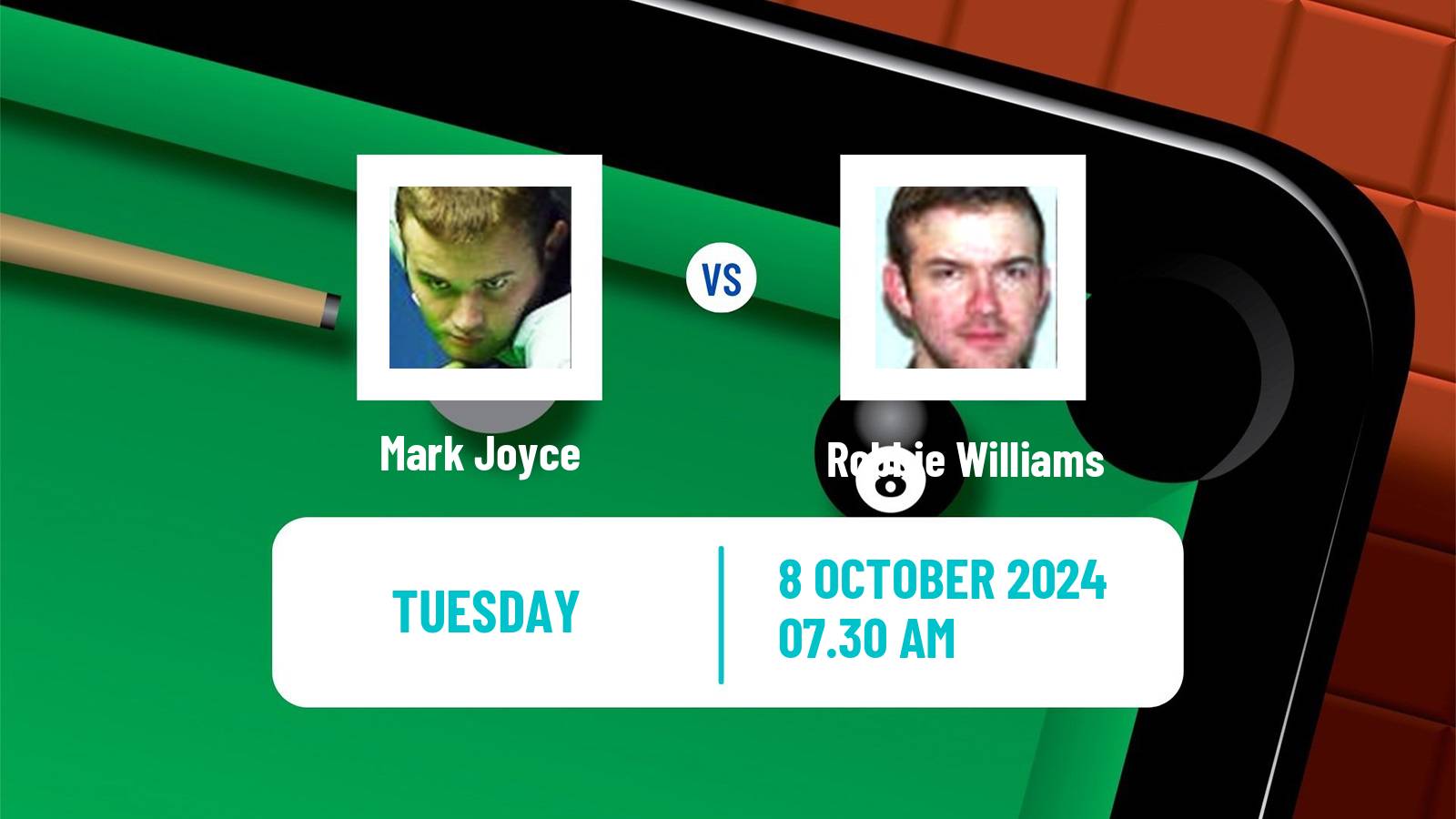 Snooker Wuhan Open Mark Joyce - Robbie Williams