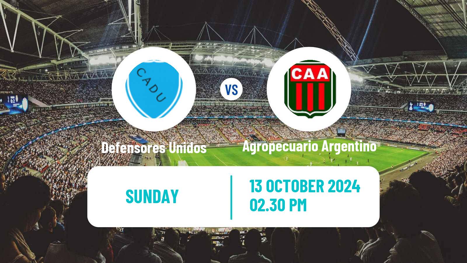 Soccer Argentinian Primera Nacional Defensores Unidos - Agropecuario Argentino