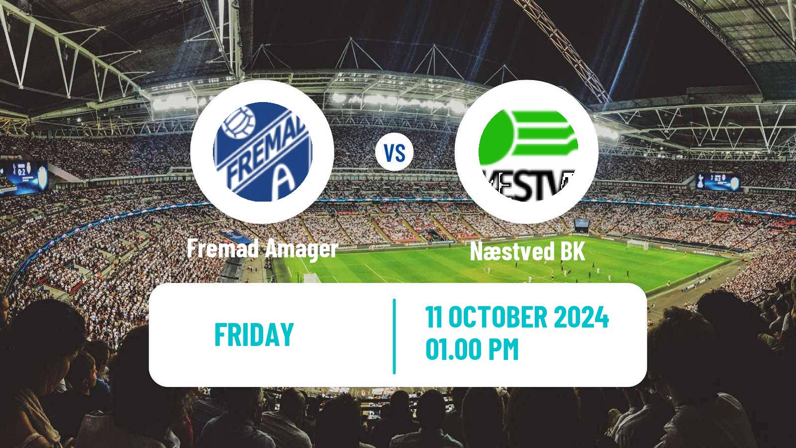 Soccer Danish 2 Division Fremad Amager - Næstved BK