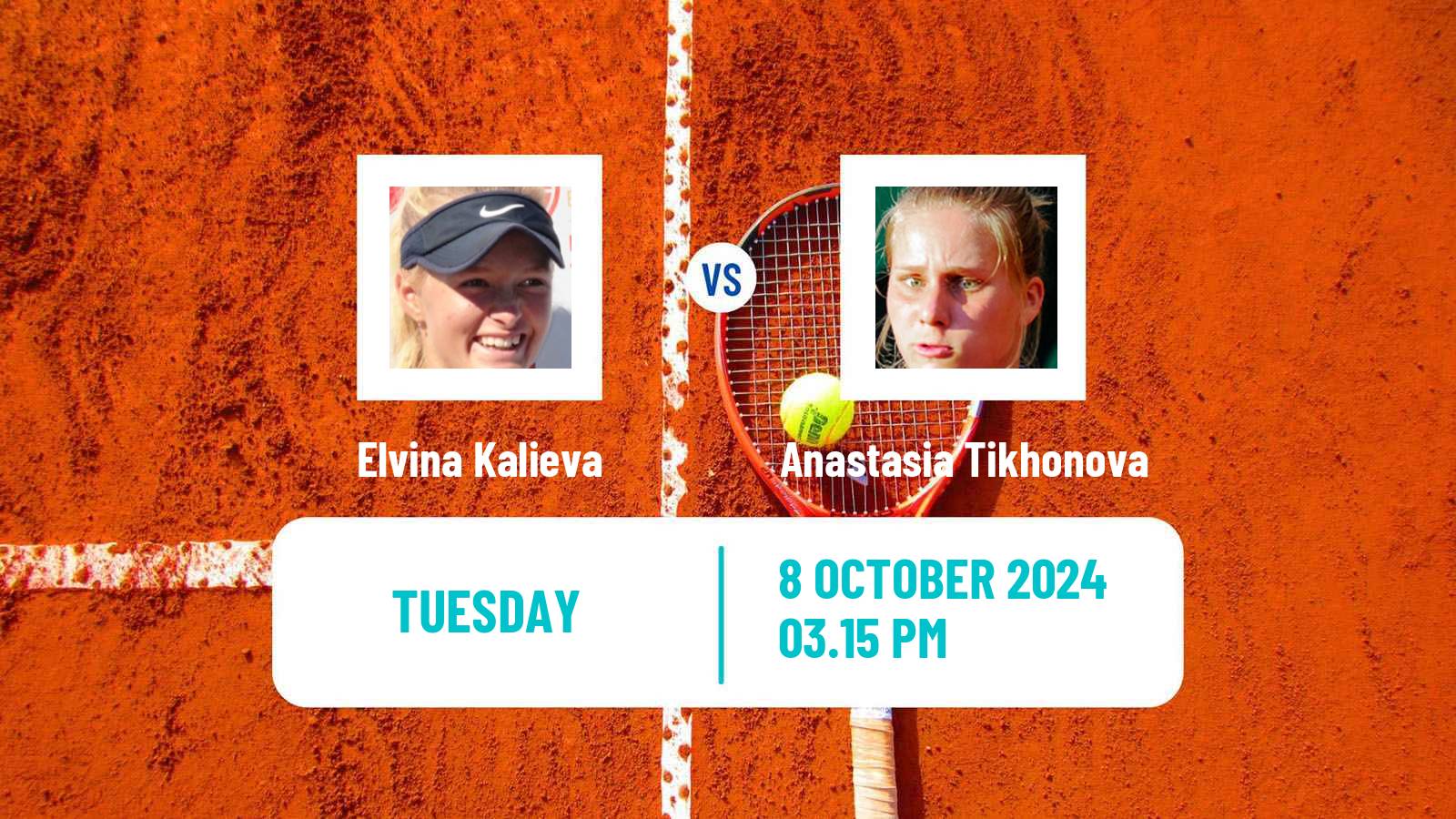 Tennis ITF W75 Edmond Women Elvina Kalieva - Anastasia Tikhonova