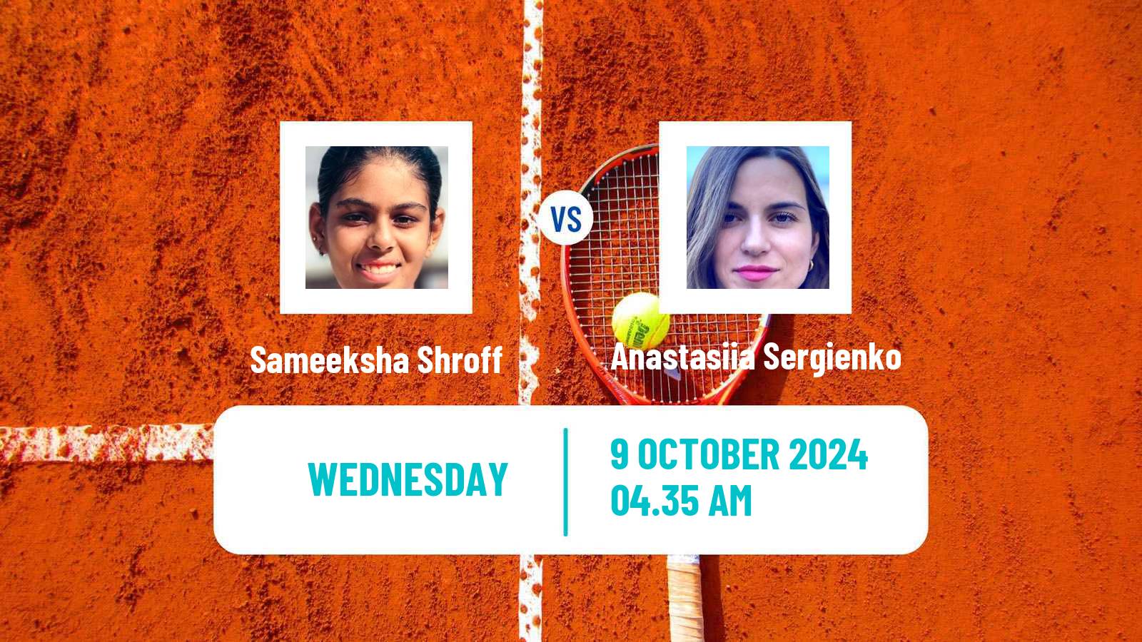 Tennis ITF W15 Sharm Elsheikh 13 Women Sameeksha Shroff - Anastasiia Sergienko