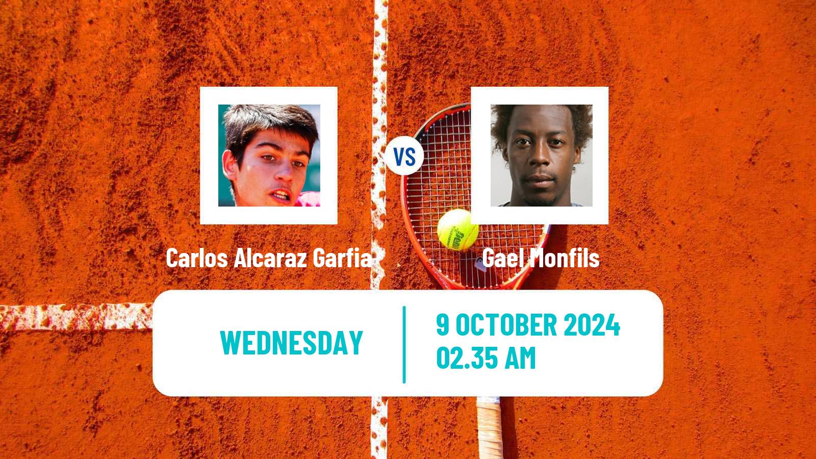 Tennis ATP Shanghai Carlos Alcaraz Garfia - Gael Monfils