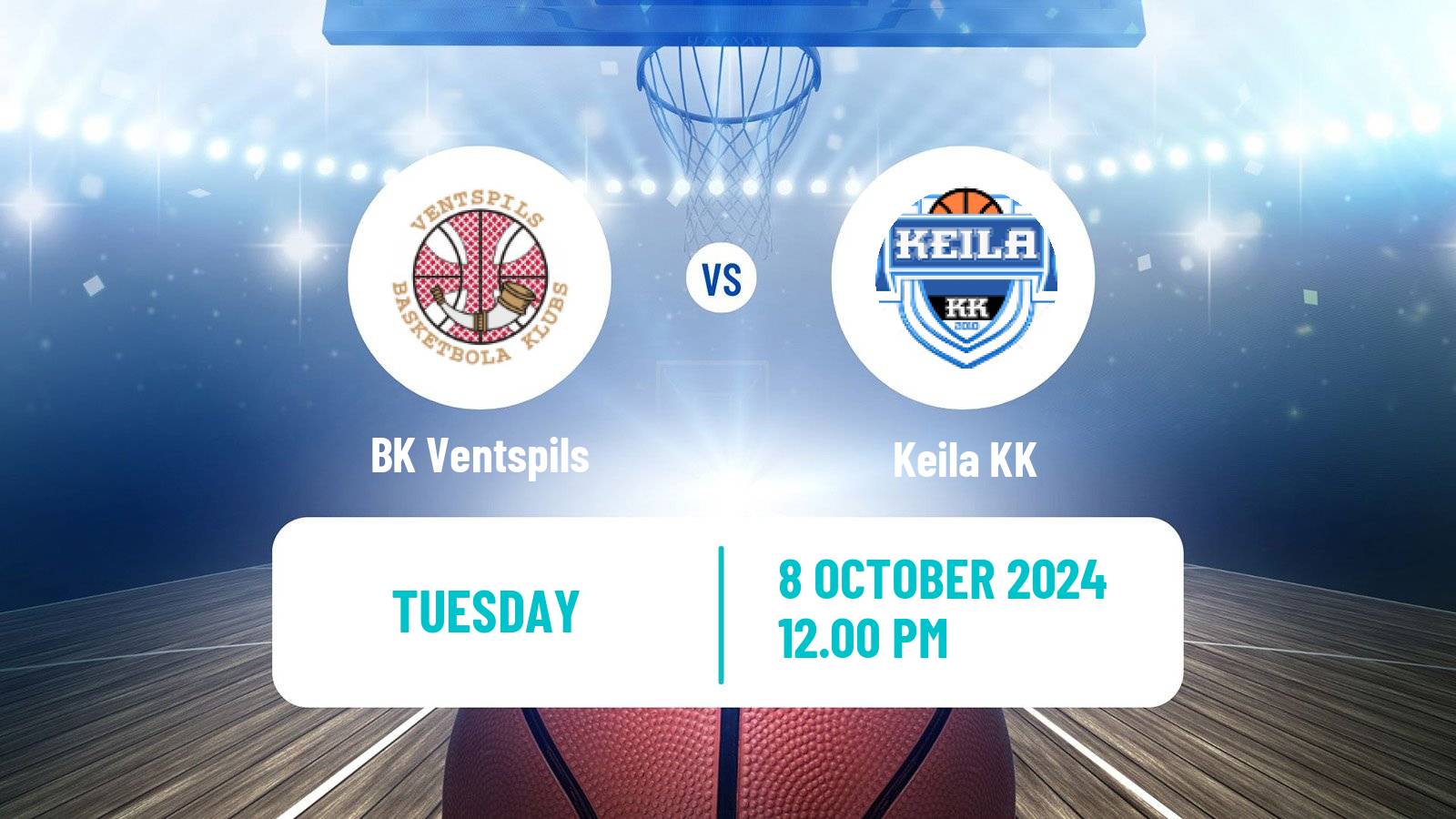 Basketball Estonian–Latvian Basketball League BK Ventspils - Keila