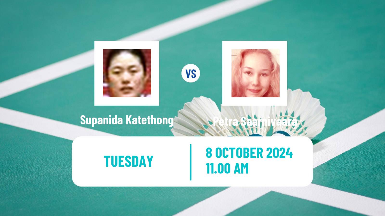 Badminton BWF World Tour Arctic Open Women Supanida Katethong - Petra Saarnivaara