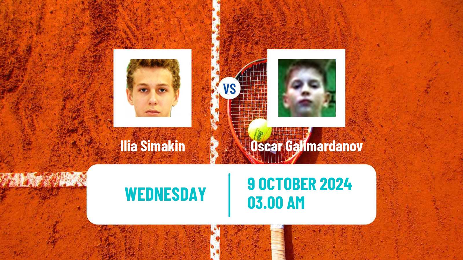 Tennis ITF M15 Sharm Elsheikh 13 Men Ilia Simakin - Oscar Galimardanov