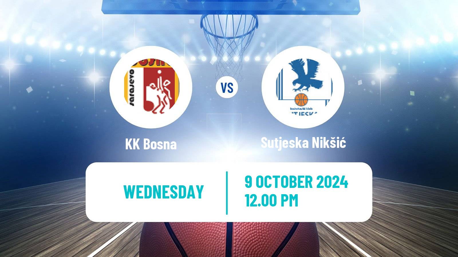 Basketball Adriatic League 2 Bosna - Sutjeska Nikšić