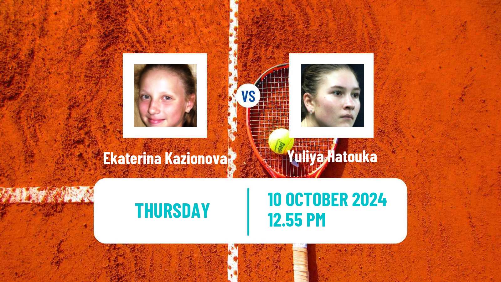 Tennis ITF W35 Joue Les Tours Women Ekaterina Kazionova - Yuliya Hatouka