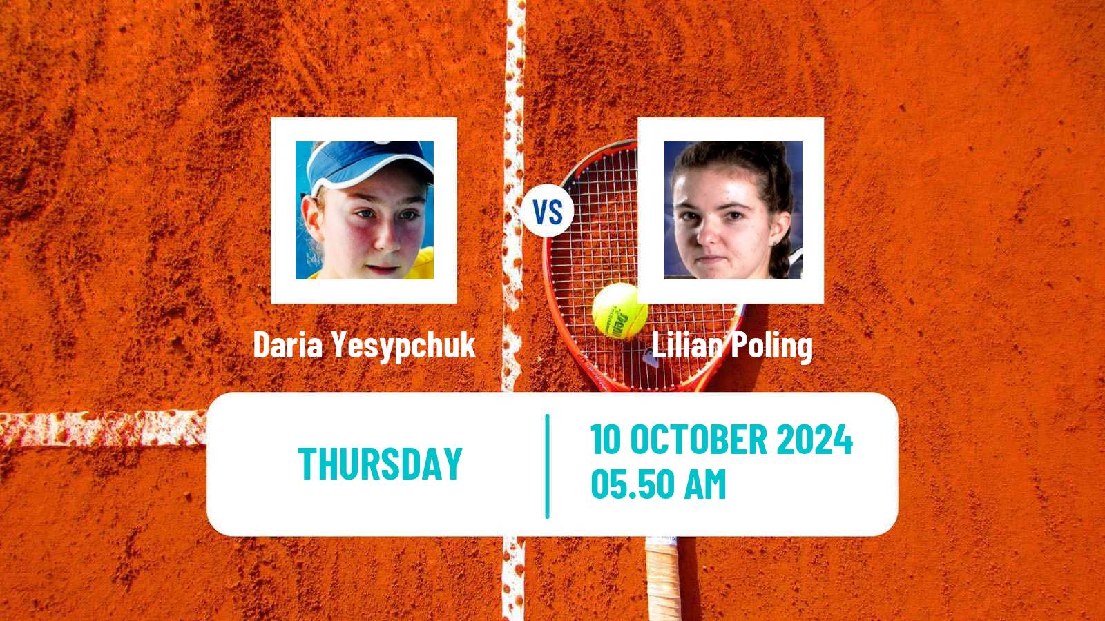 Tennis ITF W15 Monastir 39 Women Daria Yesypchuk - Lilian Poling