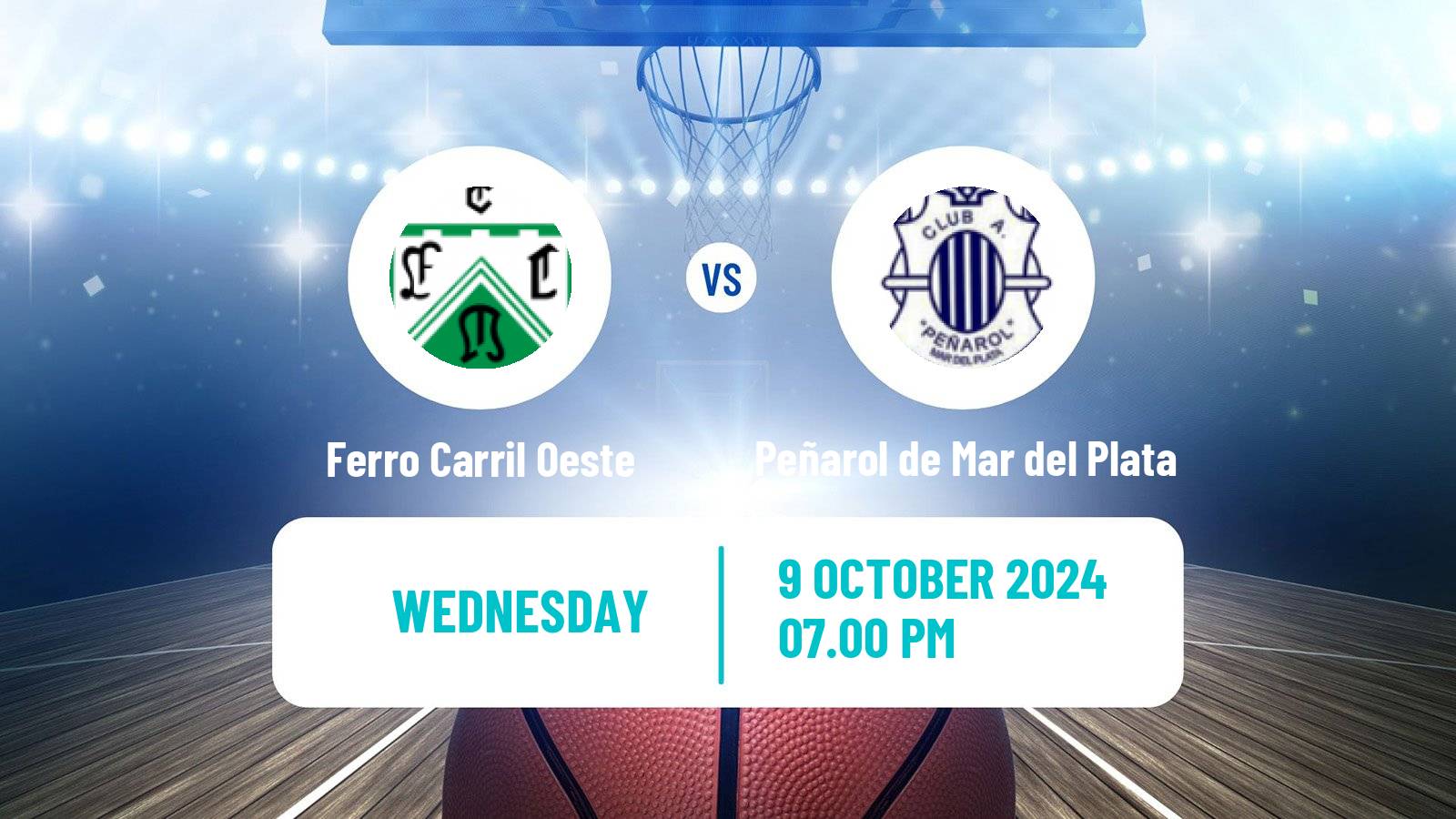 Basketball Argentinian LNB Ferro Carril Oeste - Peñarol de Mar del Plata