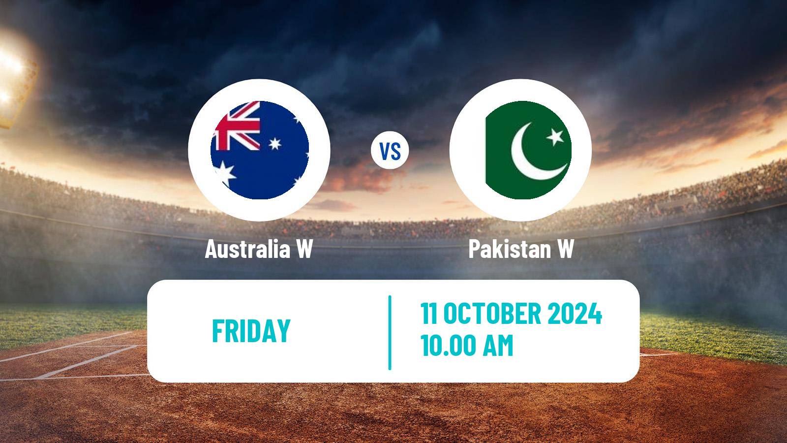 Cricket ICC World Twenty20 Women Australia W - Pakistan W