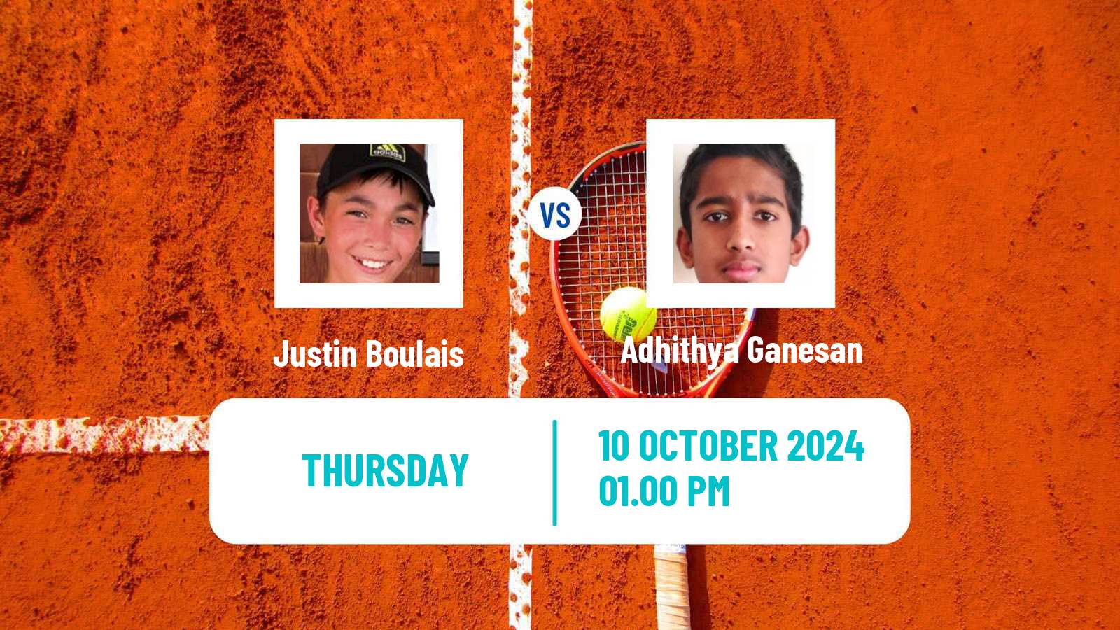 Tennis ITF M25 Edmonton Men Justin Boulais - Adhithya Ganesan