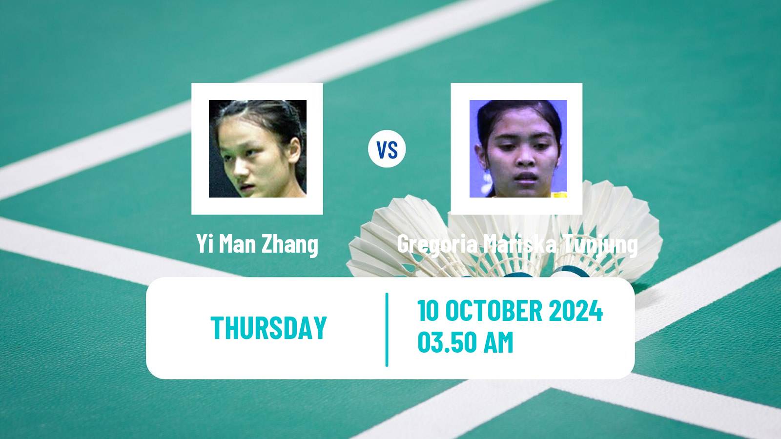 Badminton BWF World Tour Arctic Open Women Yi Man Zhang - Gregoria Mariska Tunjung